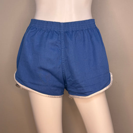 1970s Blue Camp Shorts, Russell Athletic Size S/M, Gym