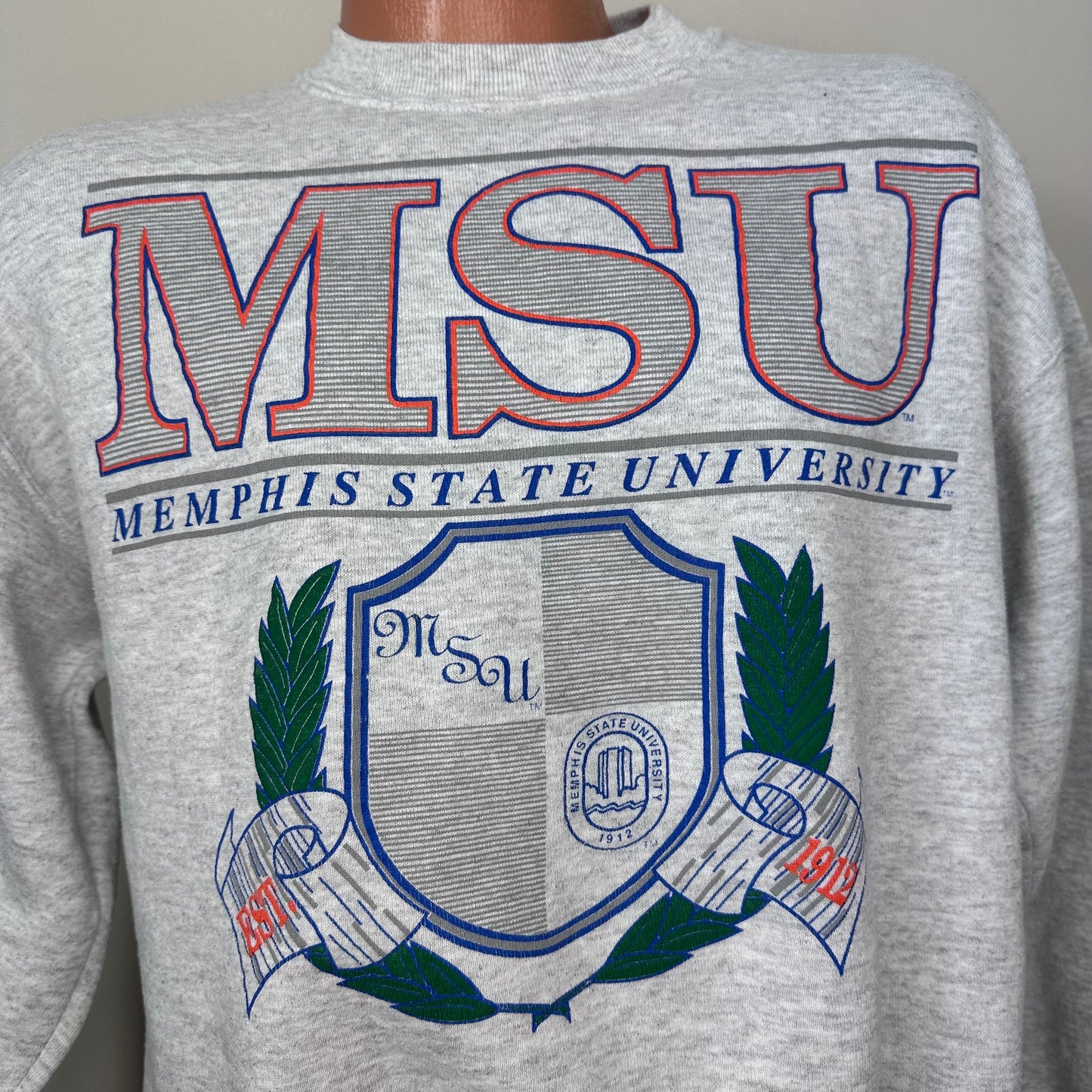 1980s Memphis State University Sweatshirt, MSU, Jerzees Size M/L