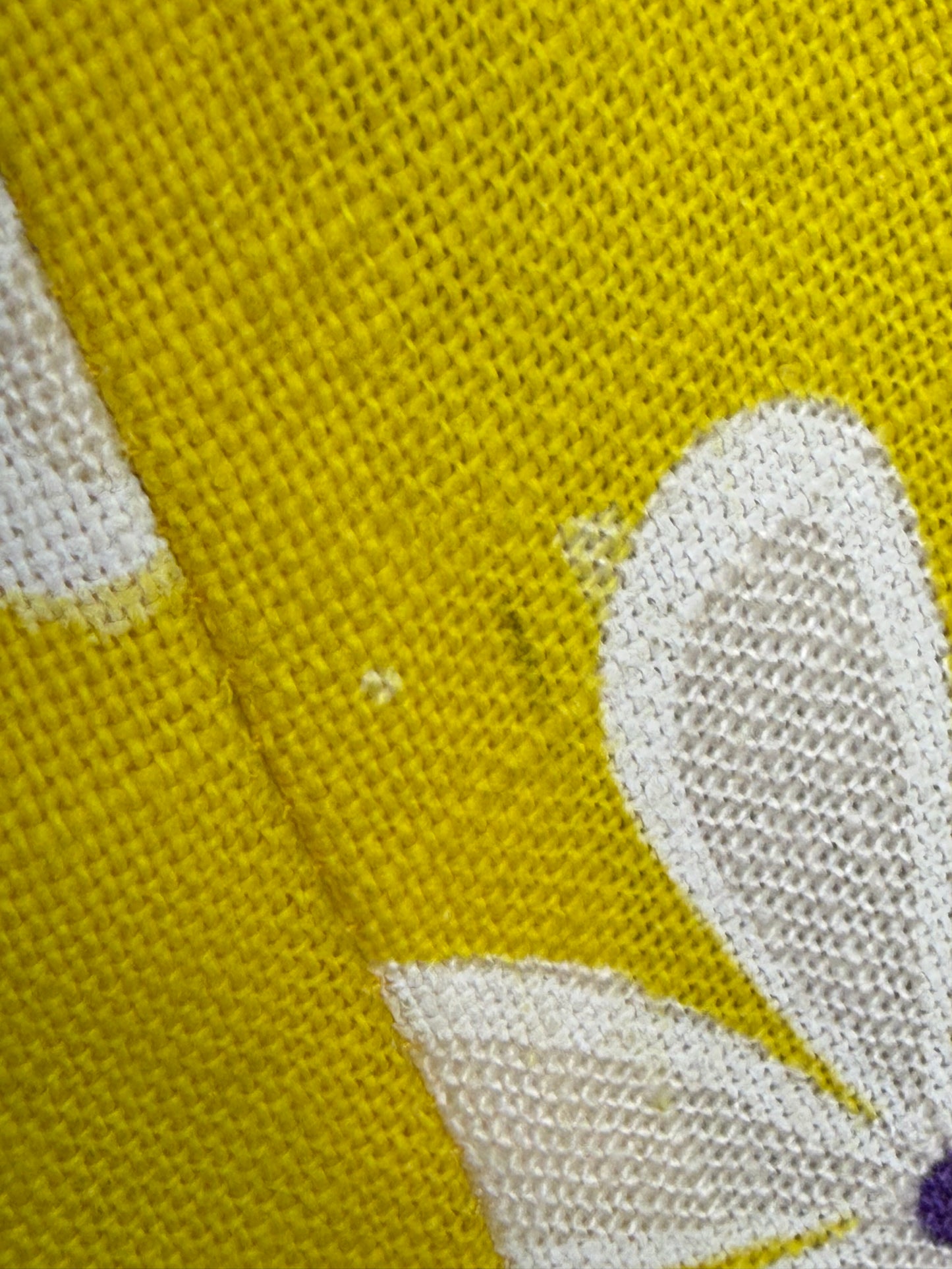 1960s Yellow Floral Mini Dress with Cut Outs and Rings, Handmade Size Small