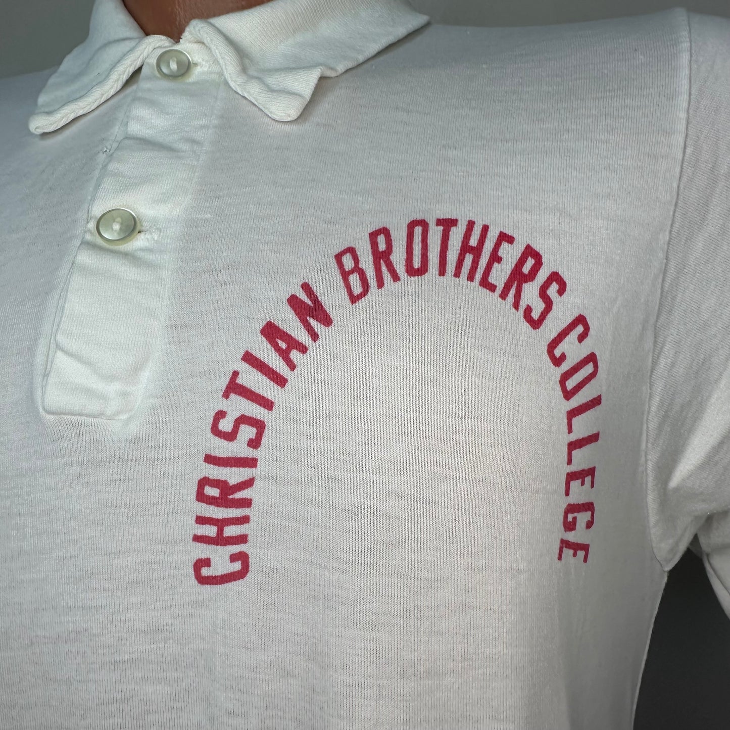 1950s Christian Brothers College Polo Shirt, Russell Southern Co Size Small, CBU