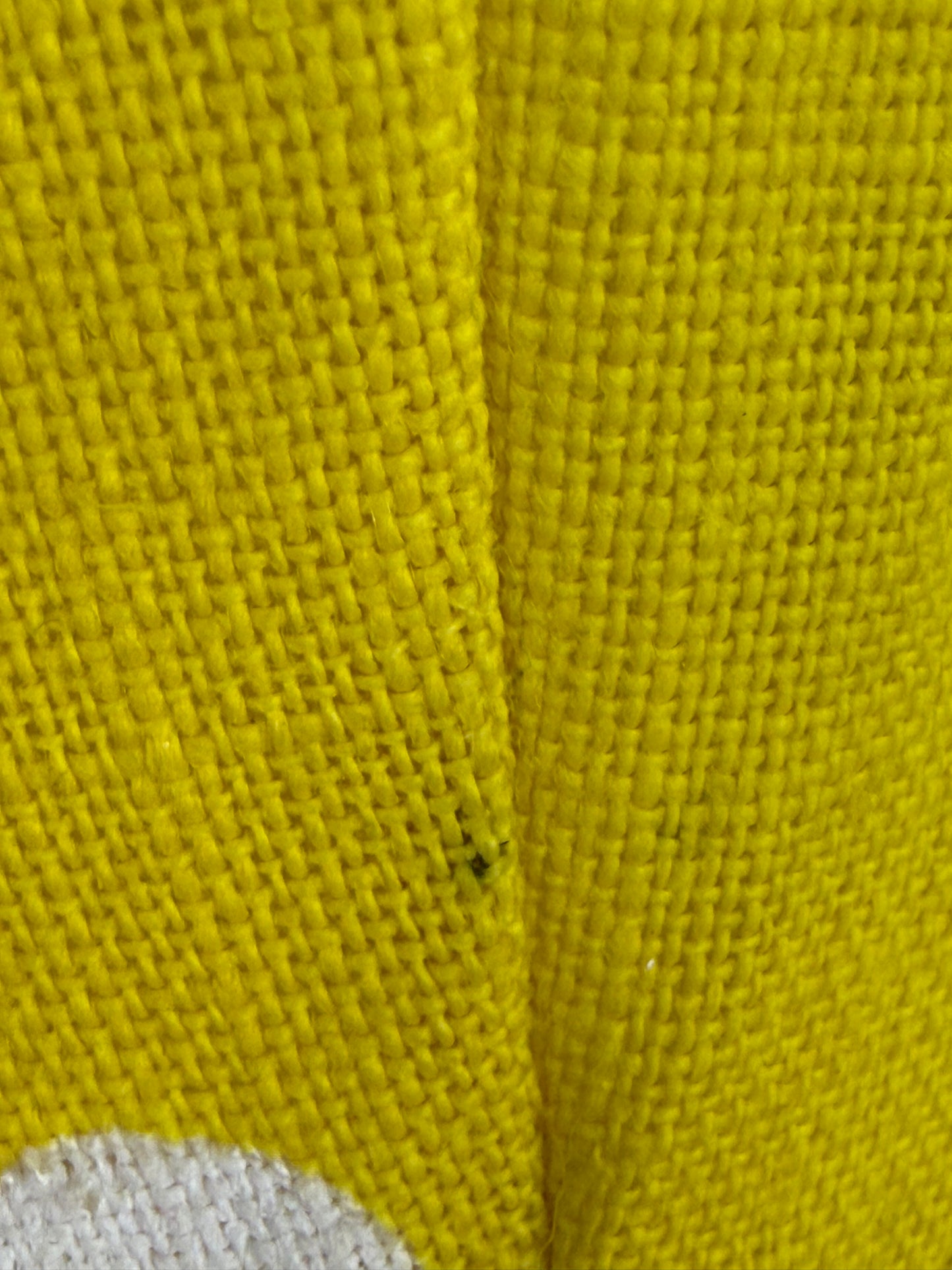 1960s Yellow Floral Mini Dress with Cut Outs and Rings, Handmade Size Small