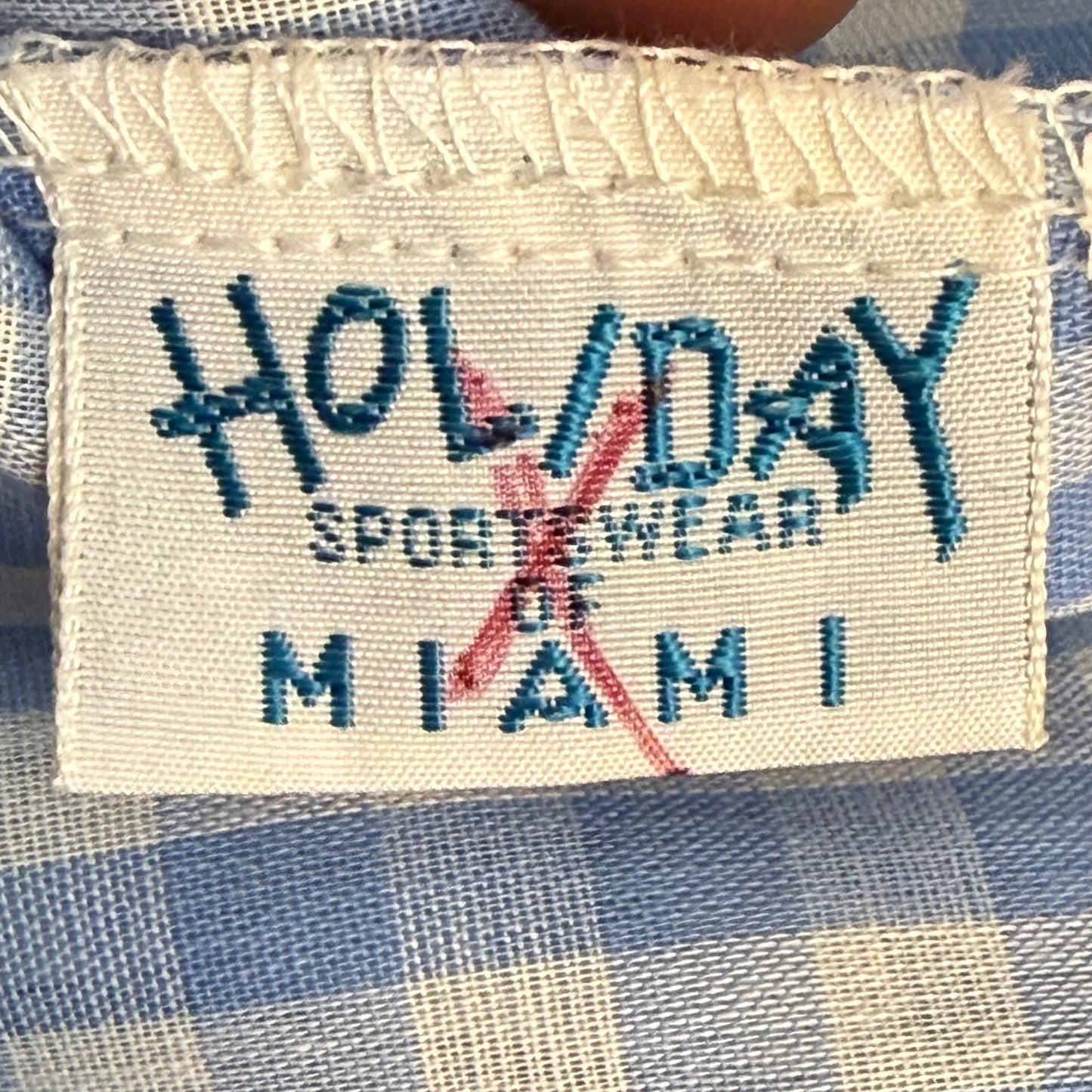 1970s Girls’ Blue Gingham Sundress with Matching Bloomers, Holiday Sportswear of Miami Size 8/10