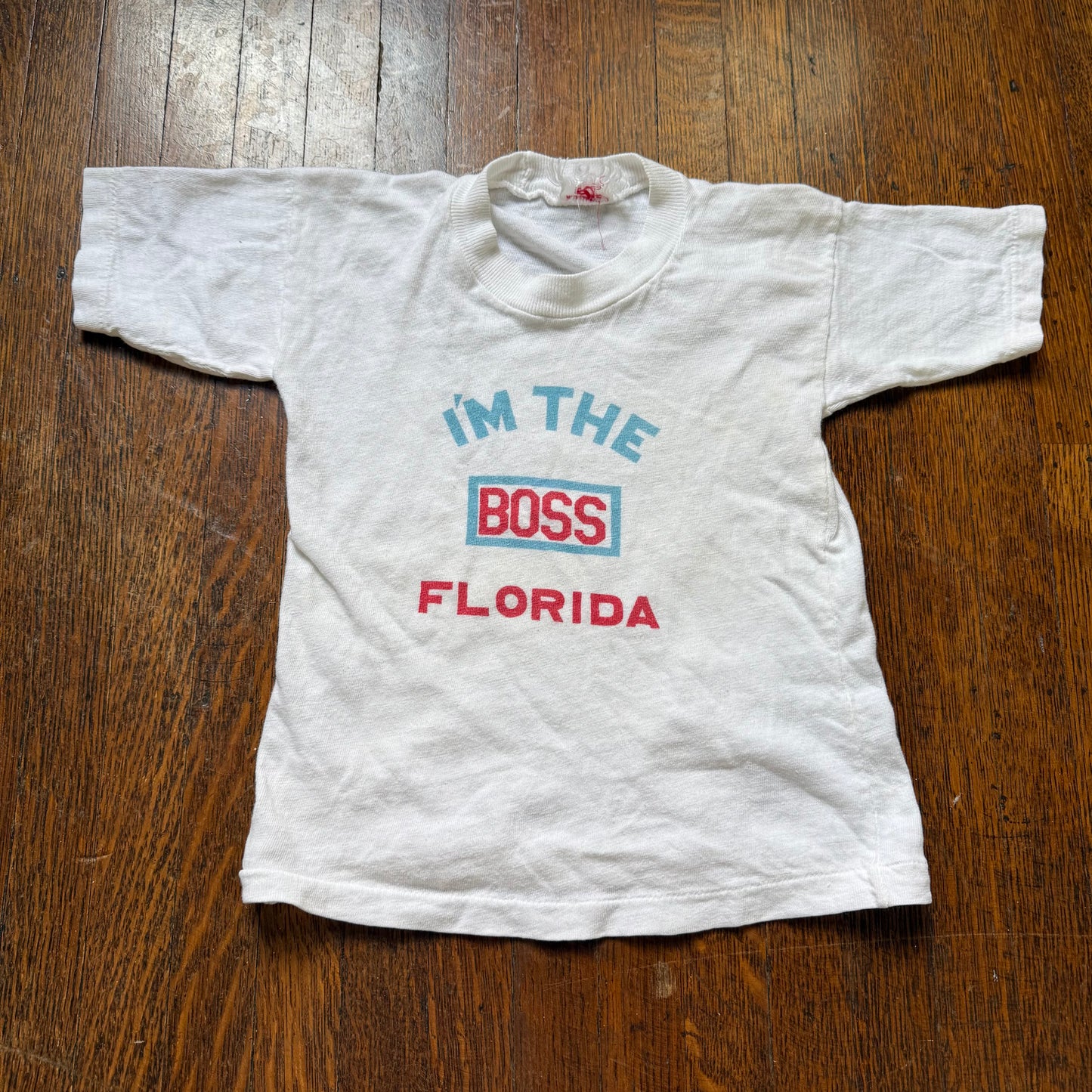 1960s/70s Kids' I’m The Boss Florida T-Shirt, G F Sportswear Size 4/5