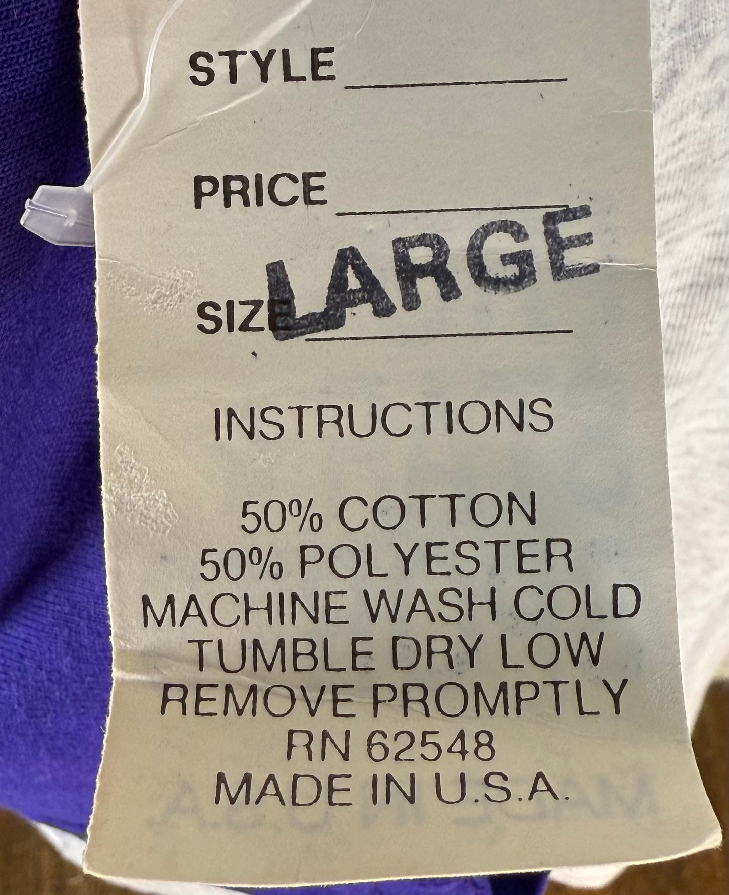 1990s LSU Tigers Hooded T-Shirt, Color Block, Louisiana State University, Pro Star Sports Size Large/XL