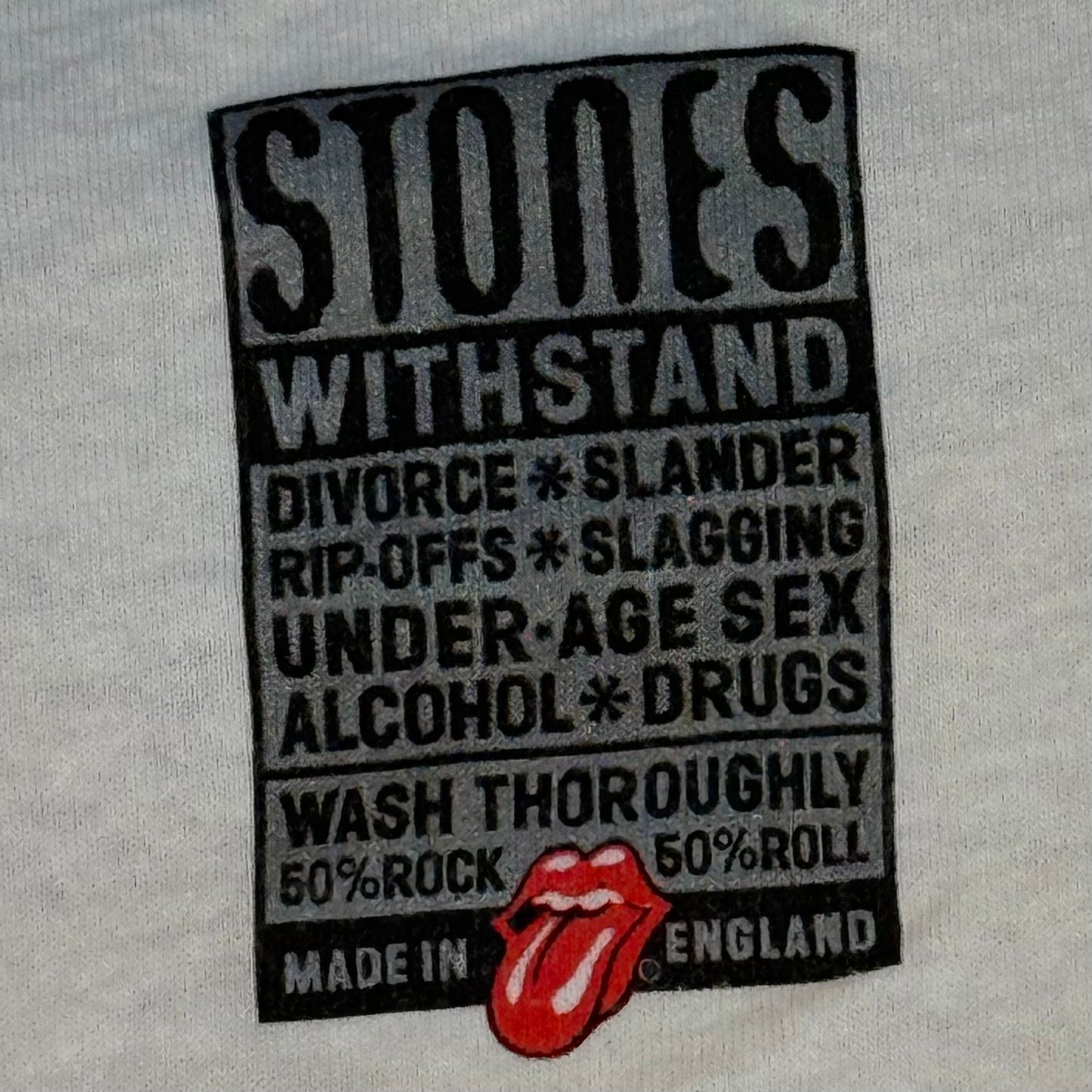 1990s Rolling Stones Voodoo Lounge Concert T-Shirt, 94-95 World Tour, Brockum Worldwide Size XL