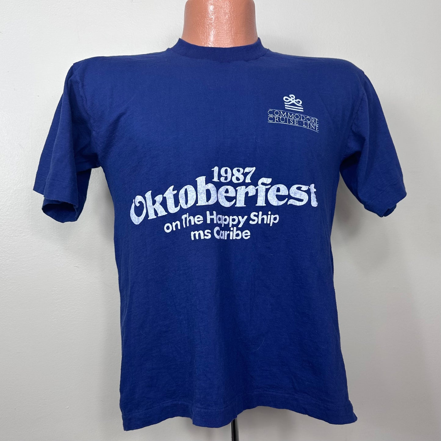 1980s Commodore Cruise Line T-Shirt, Size Medium, 1987 Oktoberfest on the Happy Ship MS Caribe