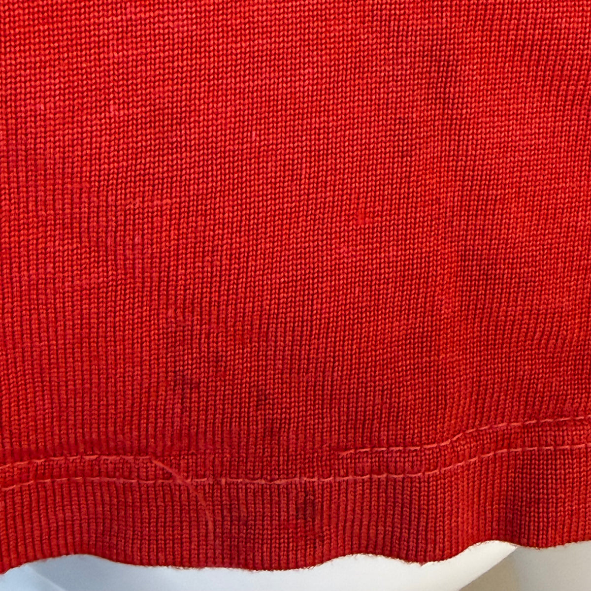 1960s Red Durene Jersey, Action-Tailored by Rawlings Size 44, No 28, Distressed
