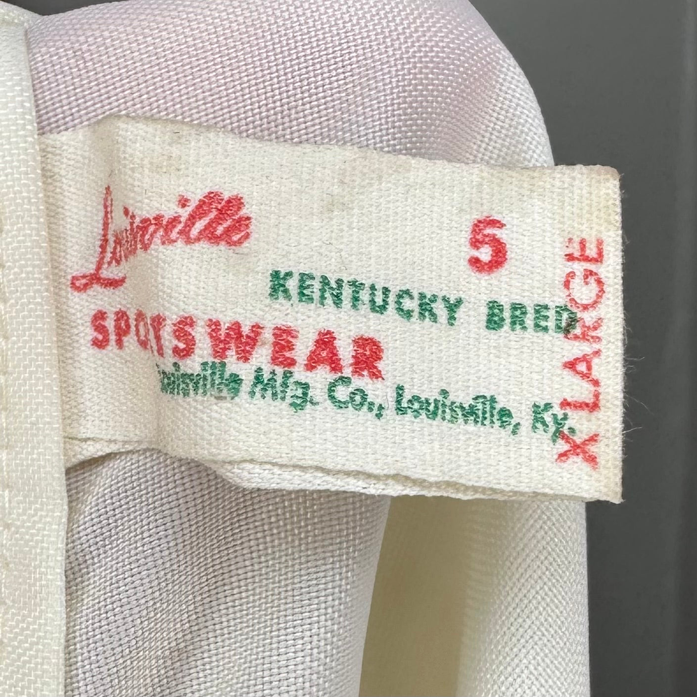 1960s White John Deere Jacket, Louisville Sportswear Size Large