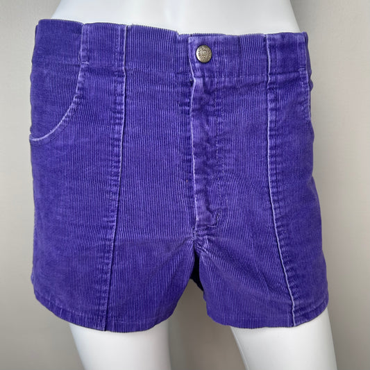 1970s/80s OP Purple Corduroy Shorts, Ocean Pacific Size 30, 70s Surfer