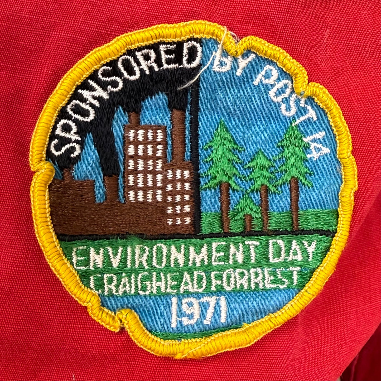 1960s Boy Scouts of America Red Jacket with 60s/70s BSA Camp Patches, Size Small, Order of the Arrow, Distressed