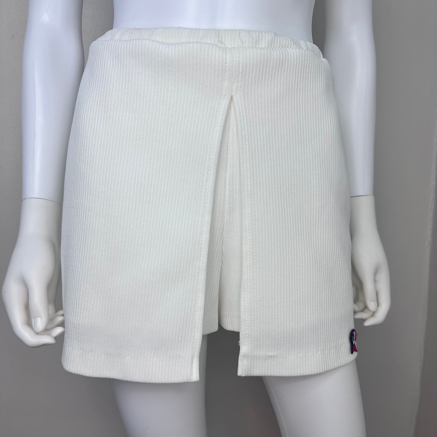 1970s Tennis Set, Russ Courtswear Size Small, Rib Knit Top and Skort, Skirt Shorts