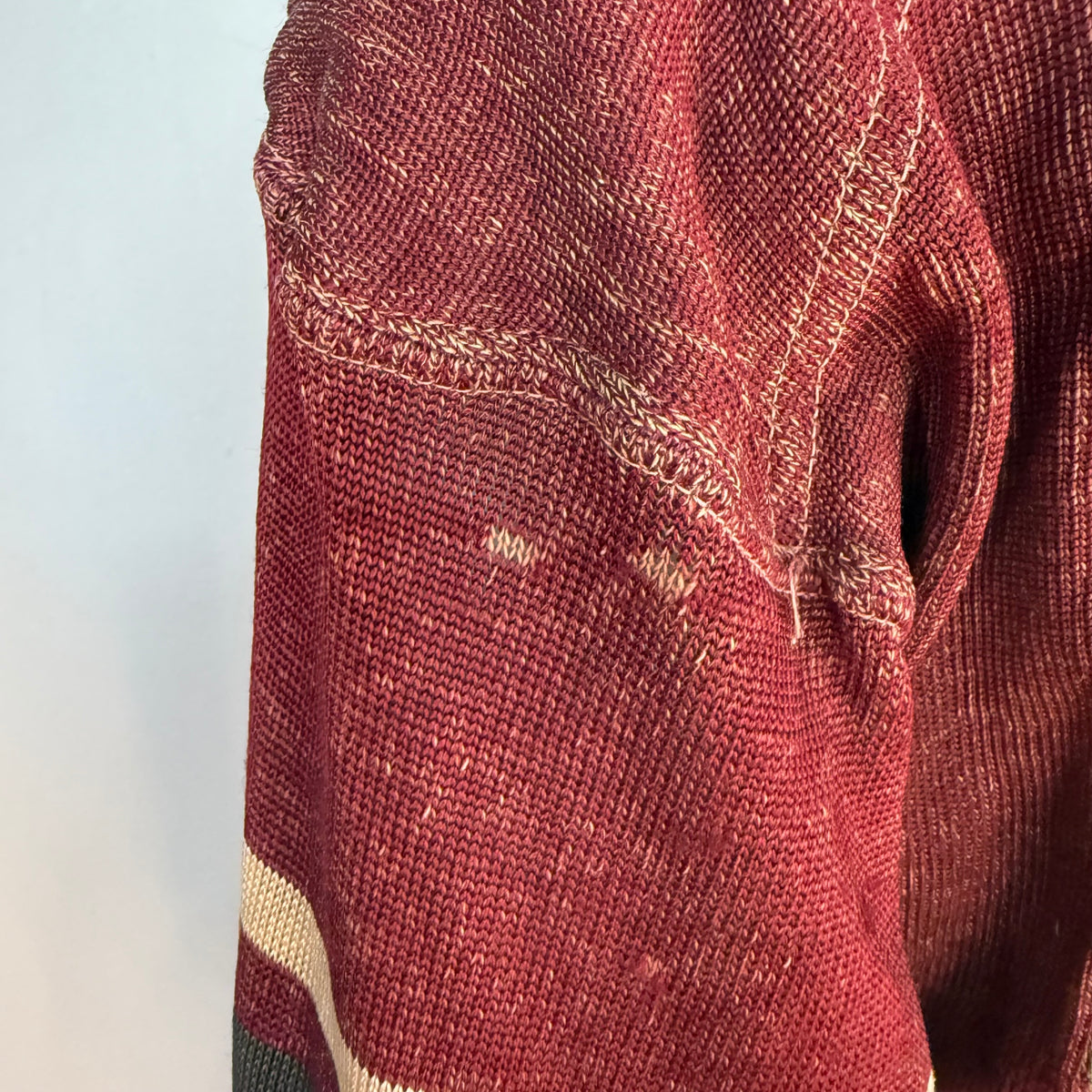 1930s/40s Maroon Rawlings Jersey, Size 42, Twill Appliqué No 82