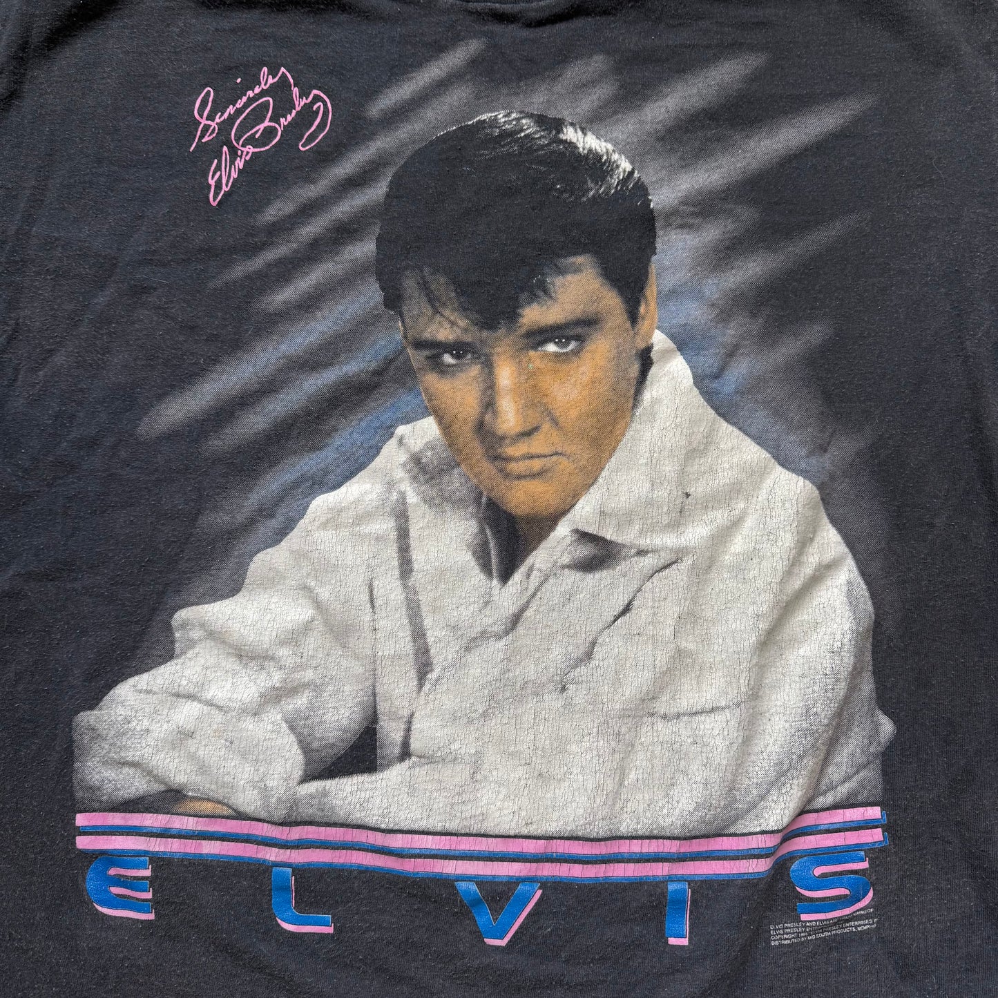 1980s Sincerely Elvis Presley T-shirt, First Team All American by LMI Size XL