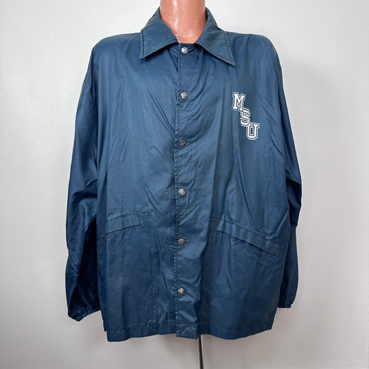 1970s MSU Jacket, Memphis State University Windbreaker, Size XXL