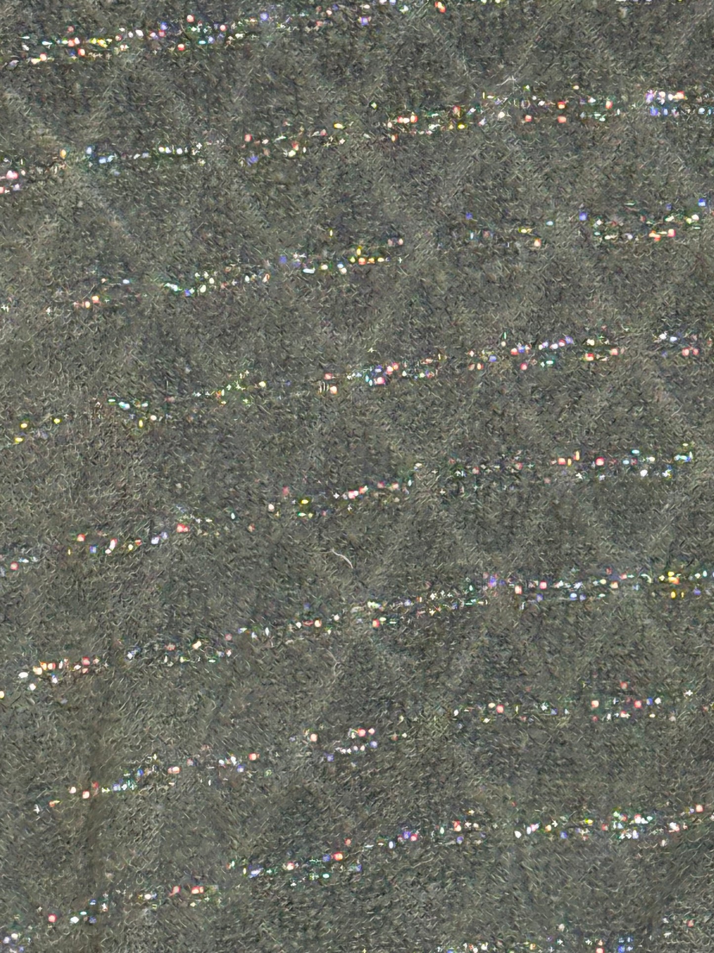 1970s Black Terry Cloth Collared Sweater with Glitter Stripes, Size XS-Small