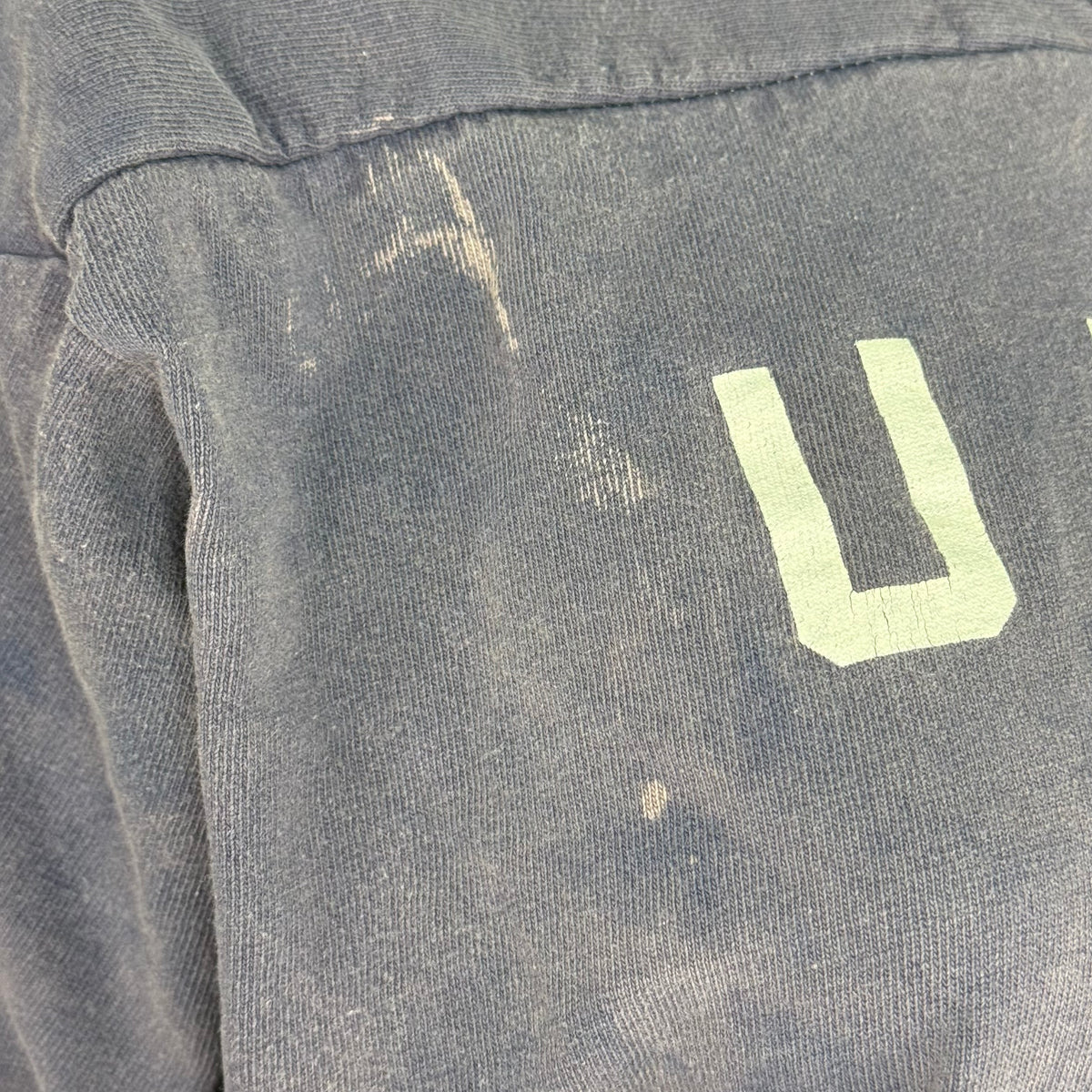 1970s UMAA Blue Cotton Jersey T-Shirt, Russell Athletic Size Small, Distressed