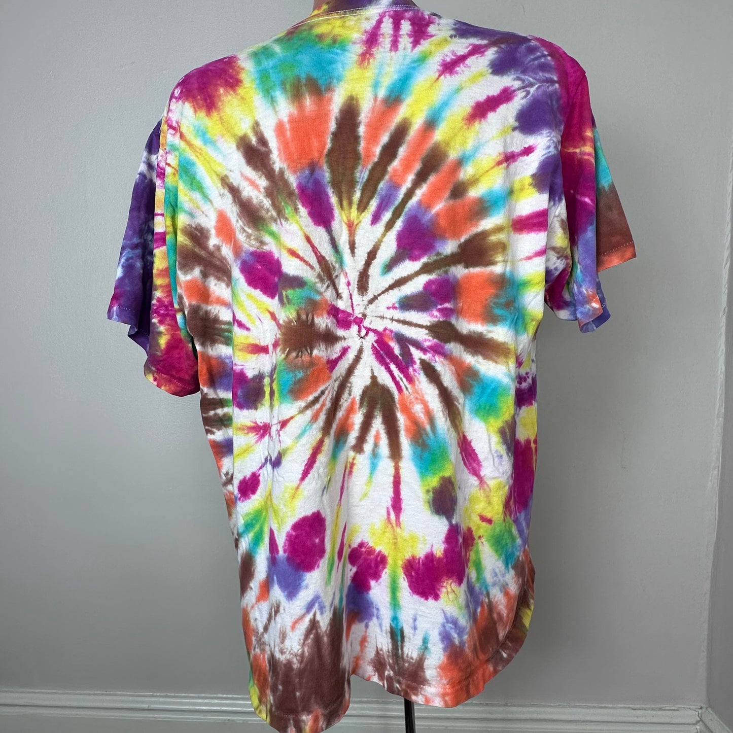 1990s The Rainforests are Burning Tie Dye T-Shirt, Lee Size XL