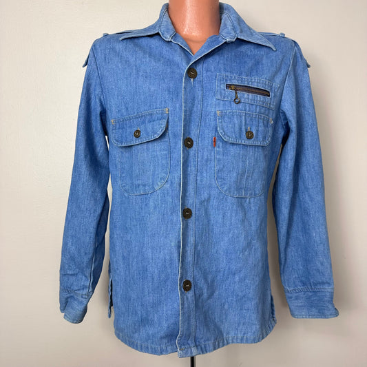 1970s Levi’s Denim Jacket, Levi’s for Men, Size Medium, Orange Tab
