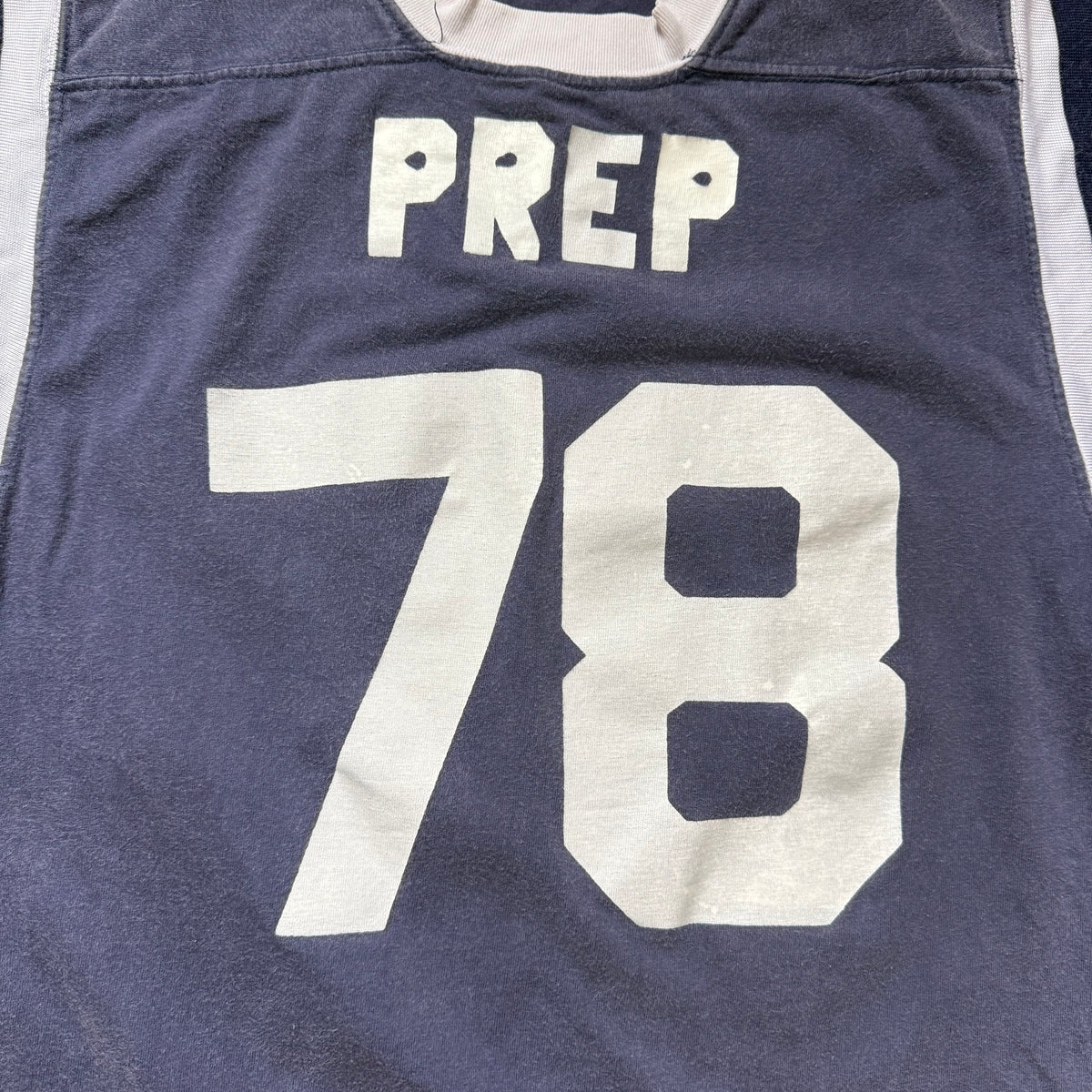 1970s Prep Senior 78 Blue Cotton Jersey T-Shirt, Russell Athletic Size Small