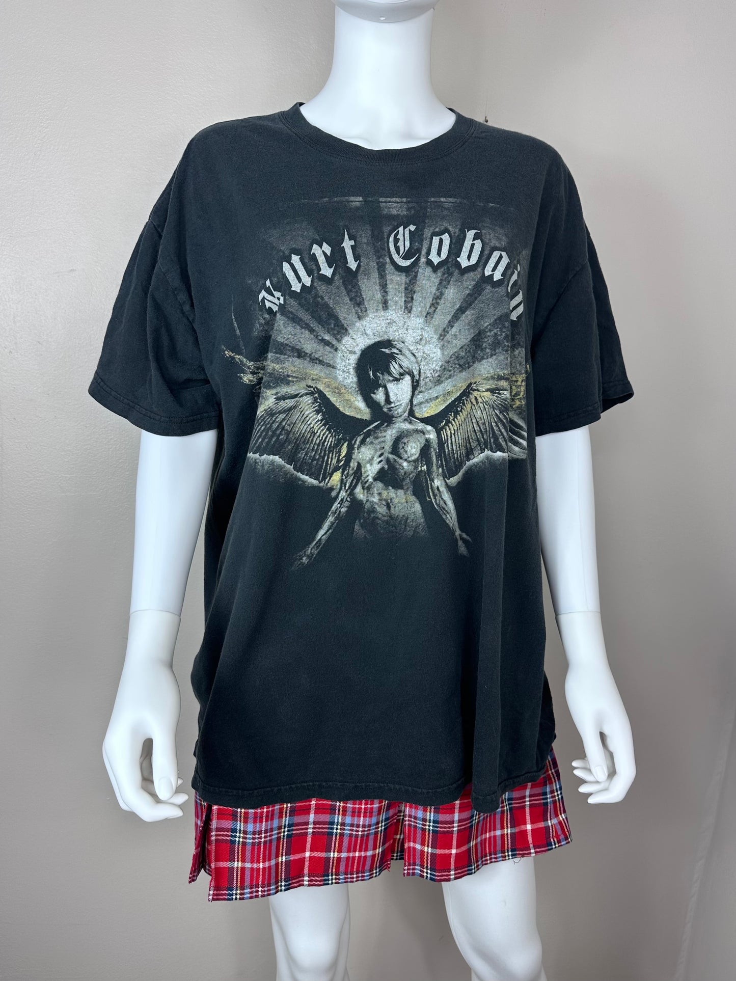 1990s/Y2K Kurt Cobain Angel T-Shirt, Hanes Size XL