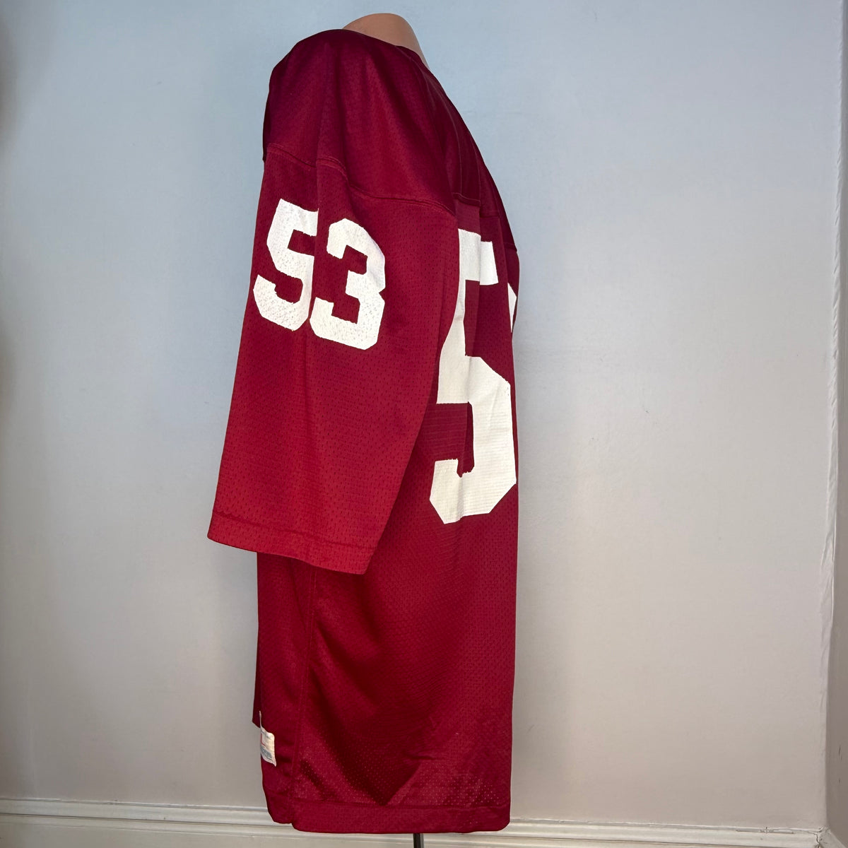 1970s Maroon Mesh Jersey, Champion Products Size XL, No. 53
