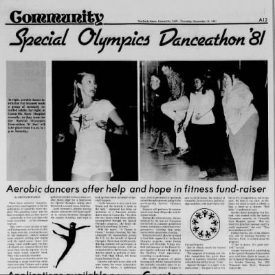 1980s Special Olympics Danceathon ‘81 Baby Doll T-Shirt, A Chance to Dance by Jacki Sorensen, Tab Cola, Hanes Designer Tee, French Cut, Femme