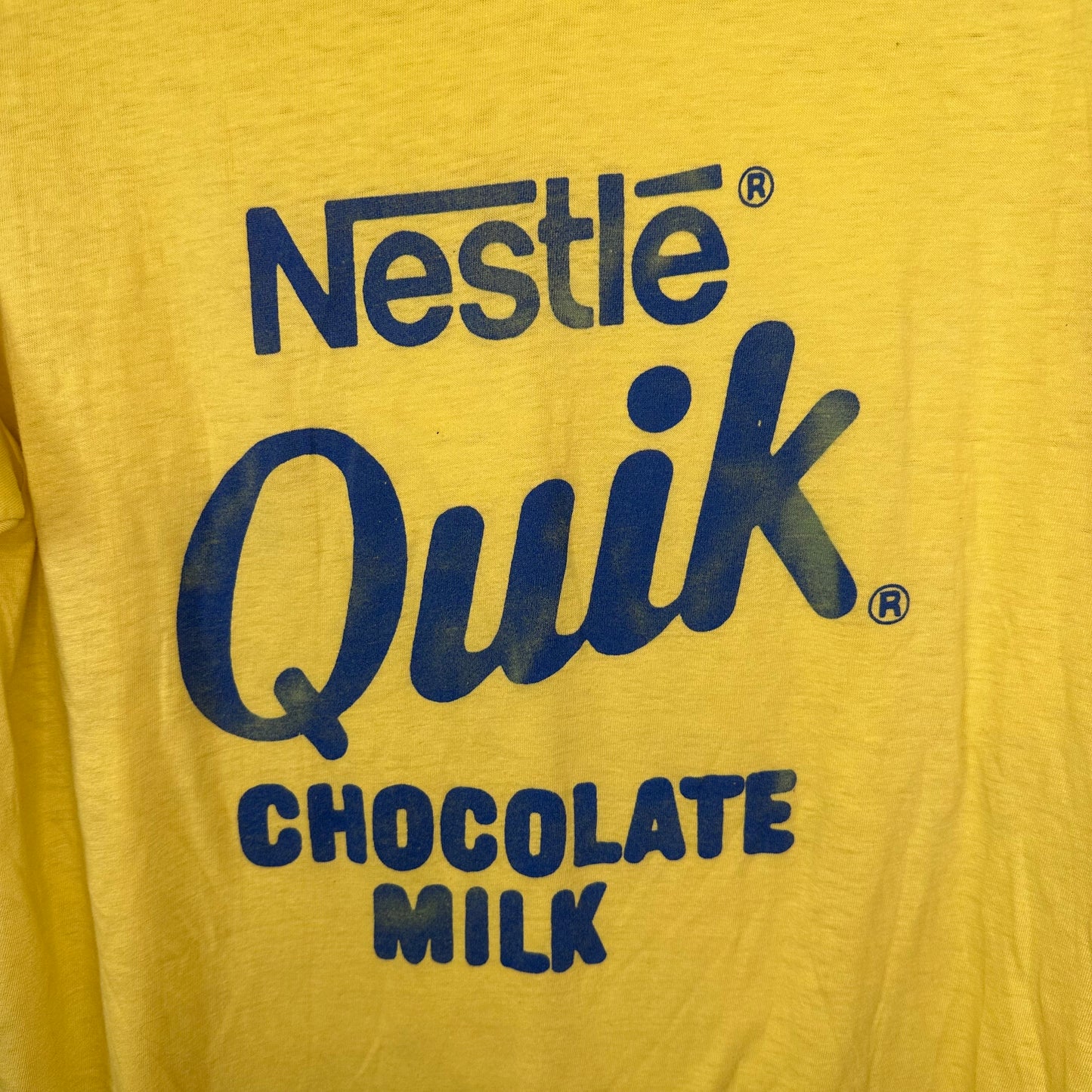 1980s Nestle Quik Chocolate Milk T-Shirt, Ched Size Medium