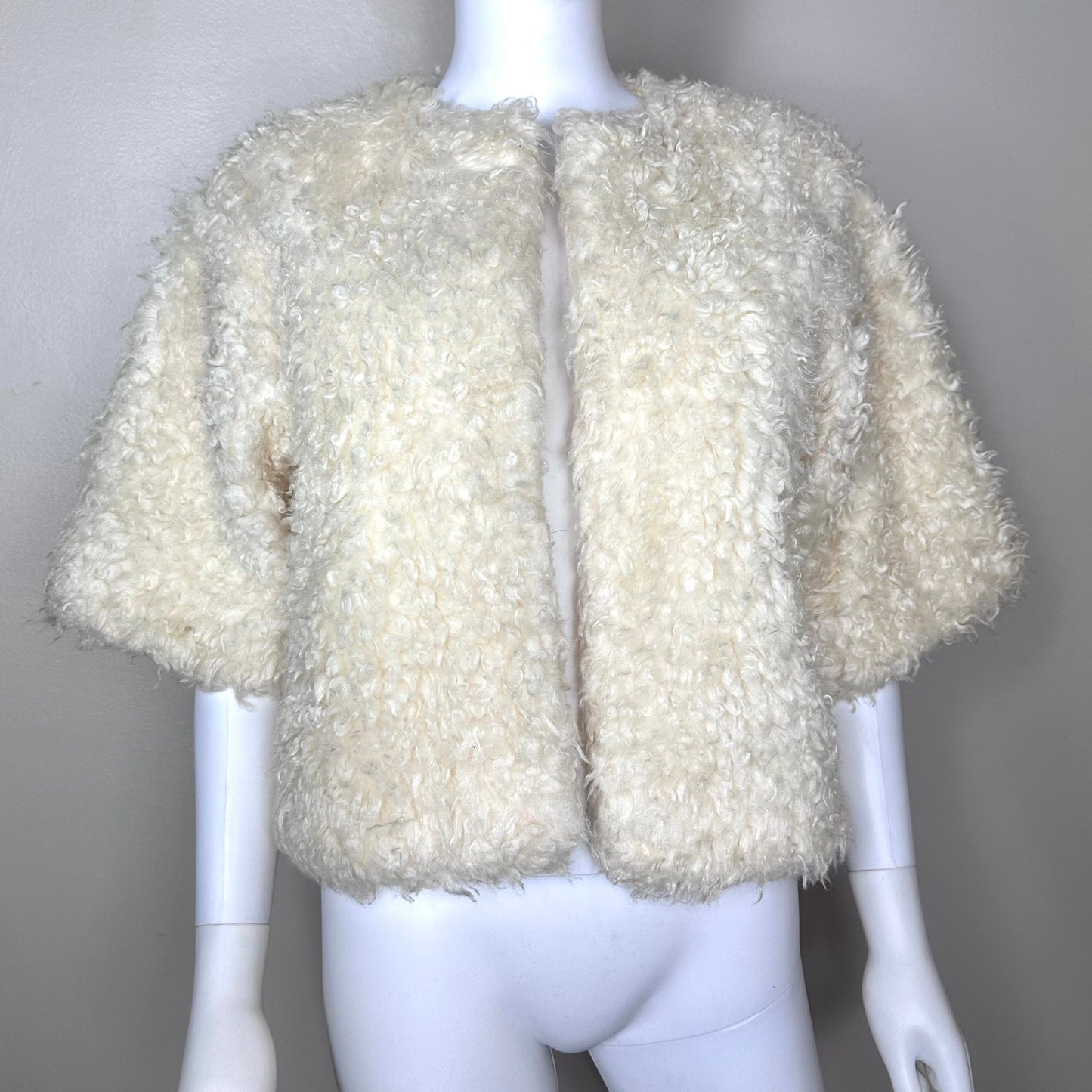 1960s Cropped Faux Fur Coat, Country Set Size Medium