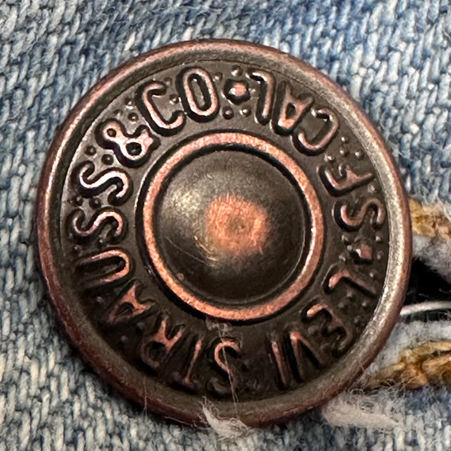 1970s Levi’s Orange TabBell Bottom Blue Jeans, 35.5"x31"