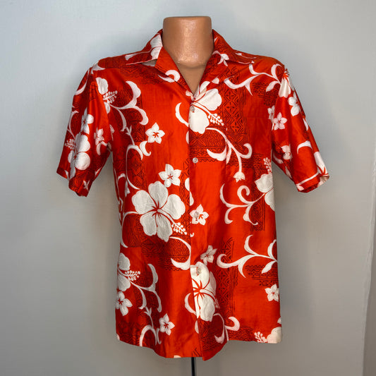 1980s Hawaiian Shirt, Cotton, Hilo Hattie Size Medium