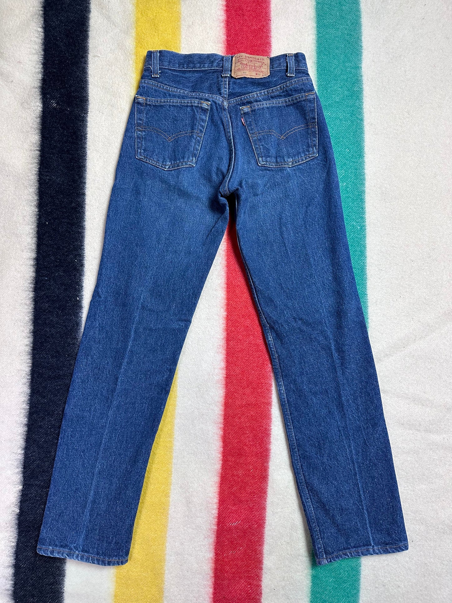 1980s Levi’s 501 Blue Jeans 26.5"x30"