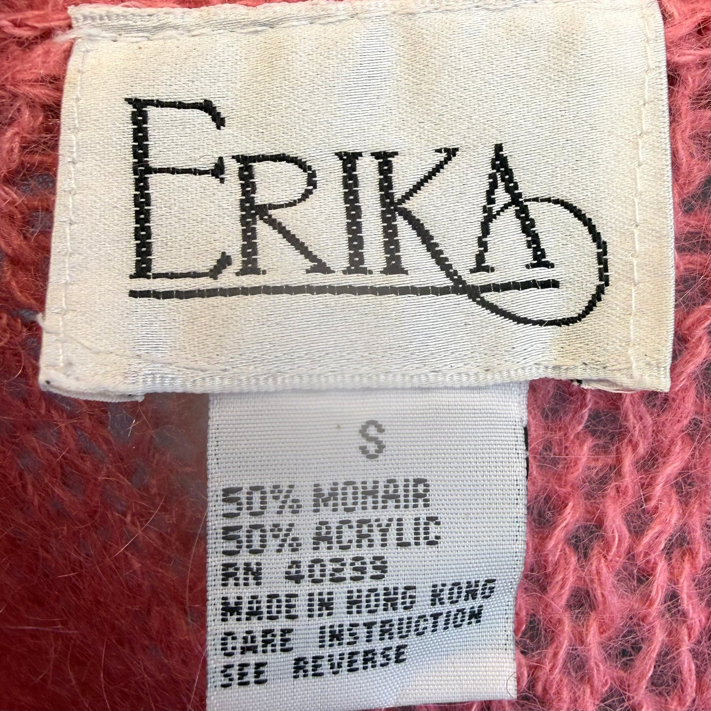 1980s Bubblegum Pink Mohair Cable Knit Sweater, Erika Size Small