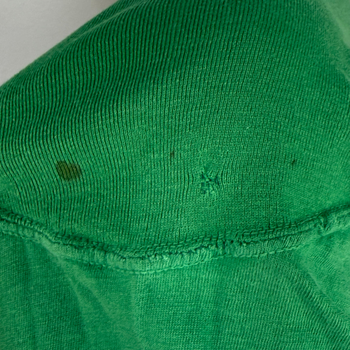1950s Green Cotton Jersey T-Shirt, Large Yellow Grid Number 25, Red Fox Manufacturing Size 42