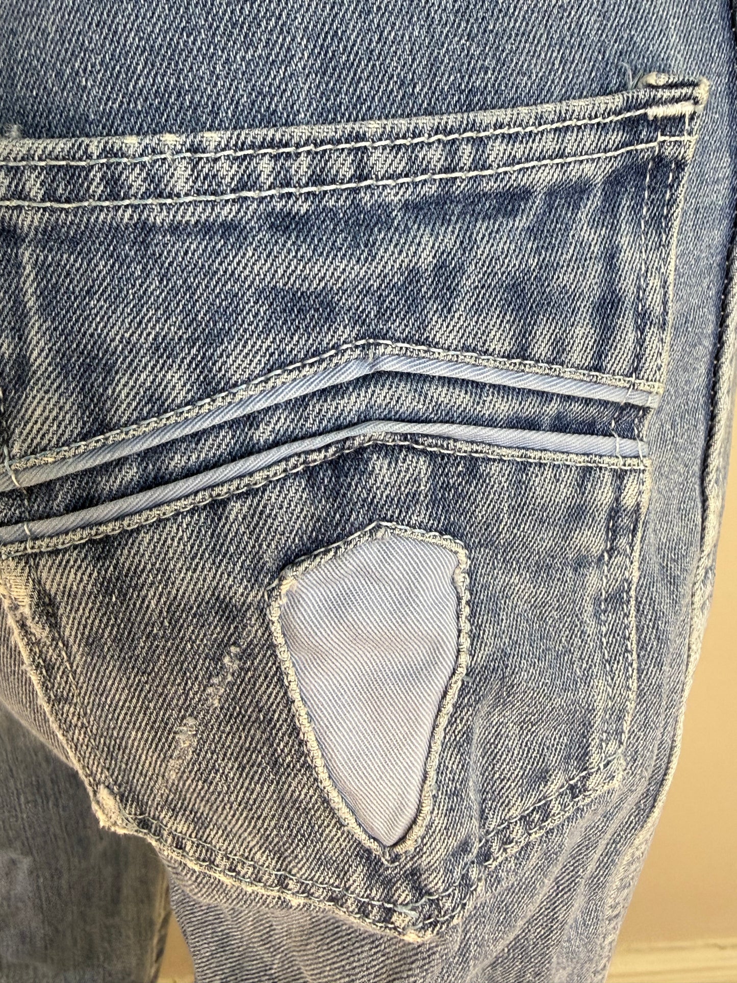 1970s Blue Jeans, High Rise, Straight Leg, Best Made Togs Size 0, 25"x33"