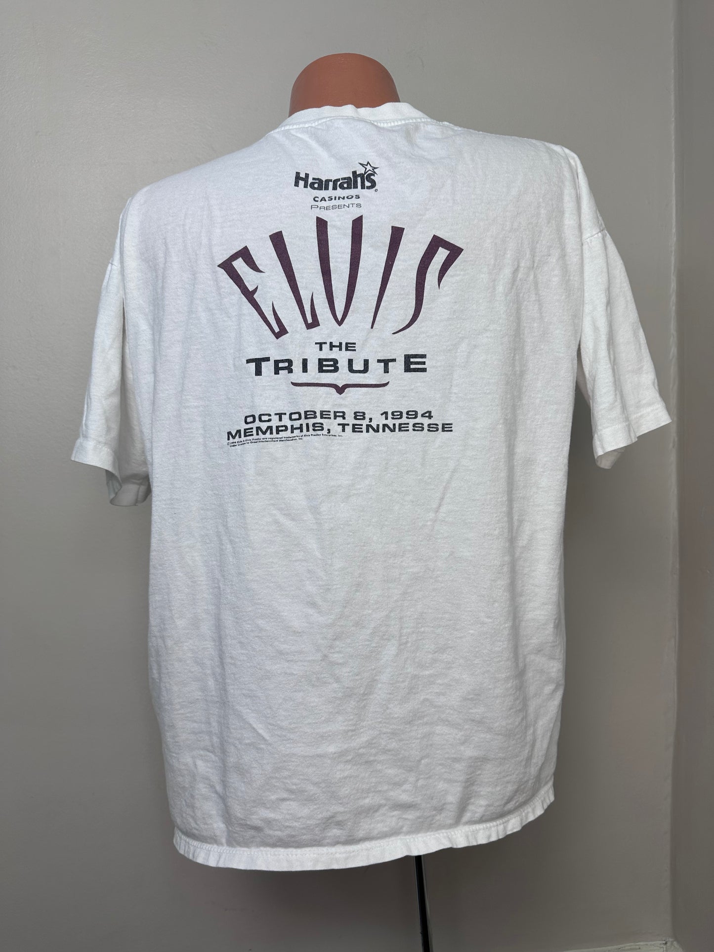 1990s Elvis The Tribute Concert T Shirt, GEM Size XL, 1994 Memphis, TN