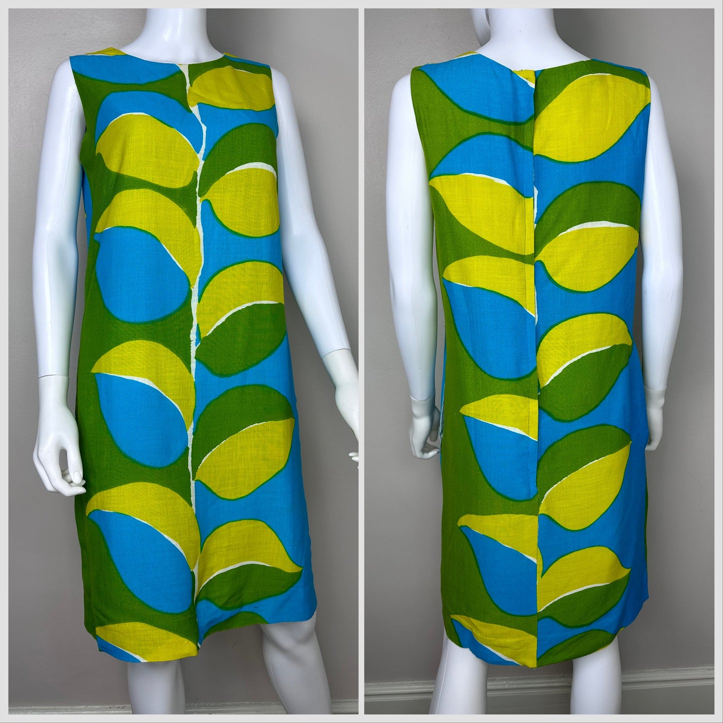 1960s Pop Art Mod Shift Dress, Keyloun Size S/M