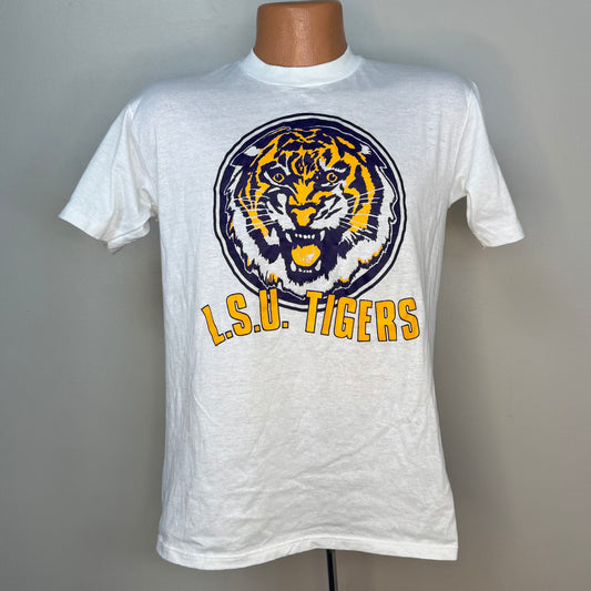 1970s/80s LSU Tigers T-Shirt, Louisiana State University, Gulf Coast Sportswear Size Medium