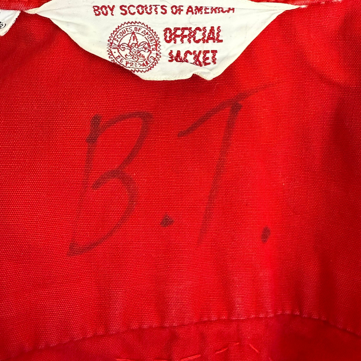 1960s Boy Scouts of America Red Jacket with 60s/70s BSA Camp Patches, Size Small, Order of the Arrow, Distressed