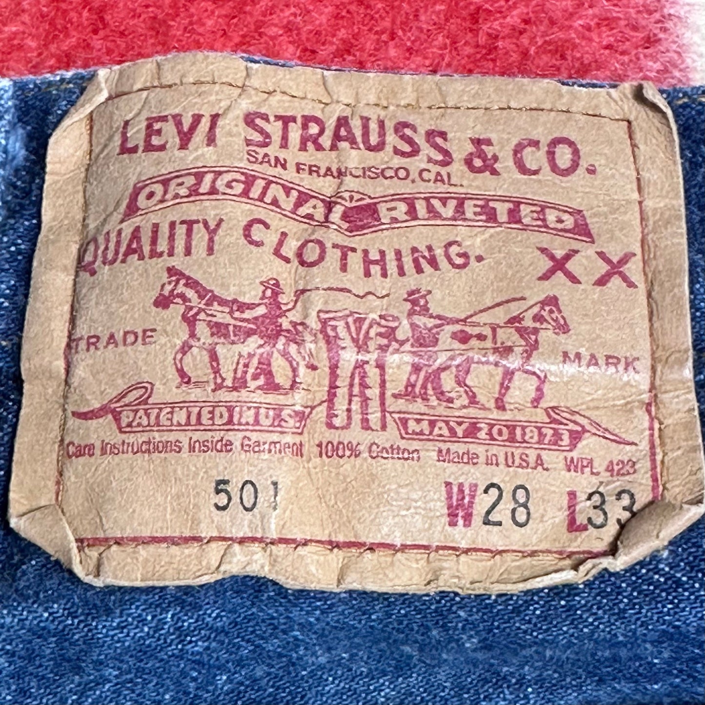 1980s Levi’s 501 Blue Jeans 26.5"x30"