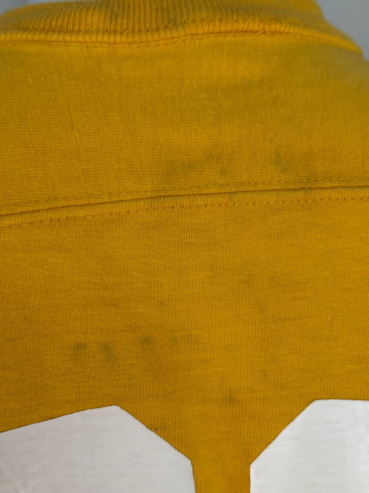 1960s Yellow Cotton Jersey, Russell Athletic Size Small/Youth Large, No 60