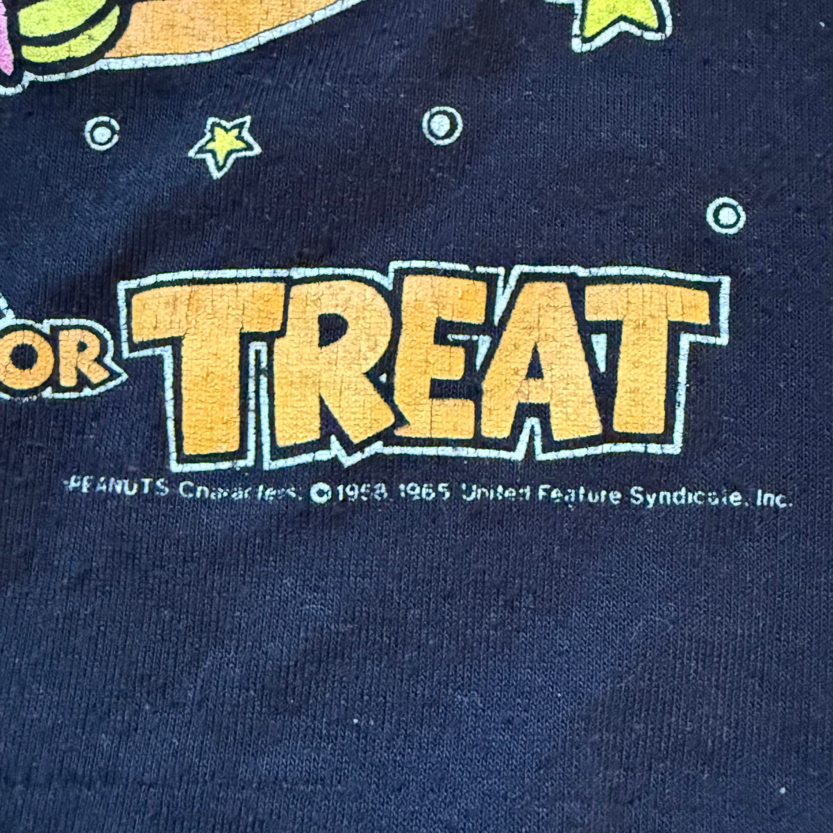 1980s/90s Kids' Snoopy Halloween Long Sleeve T-Shirt, Trick or Treat, Wormser Youth Size 5