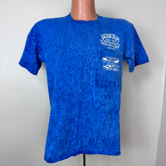 1990s Ron Jon Surf Shop Wave Dye Shark T-Shirt, Ron Jon Surf Tees Size Medium, You Wet Yet Surf Cruiser Cocoa Beach Florida