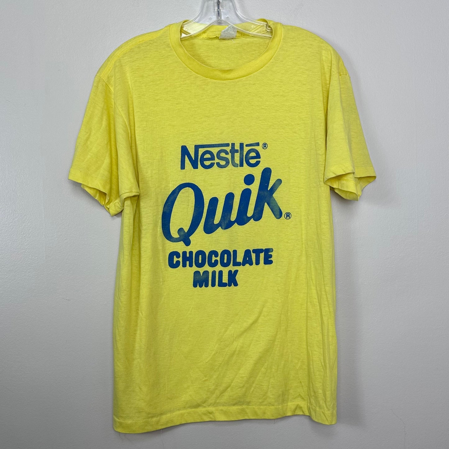 1980s Nestle Quik Chocolate Milk T-Shirt, Ched Size Medium