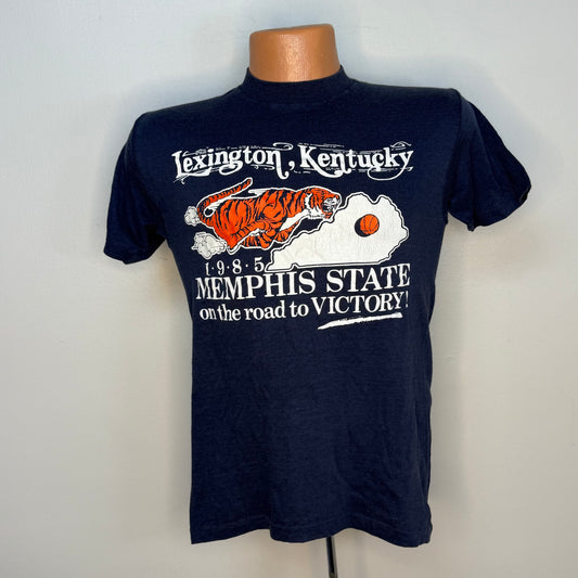 1980s Memphis State Tigers Basketball T-Shirt, Signal Size XS/S, 1985 NCAA Championship, Final Four