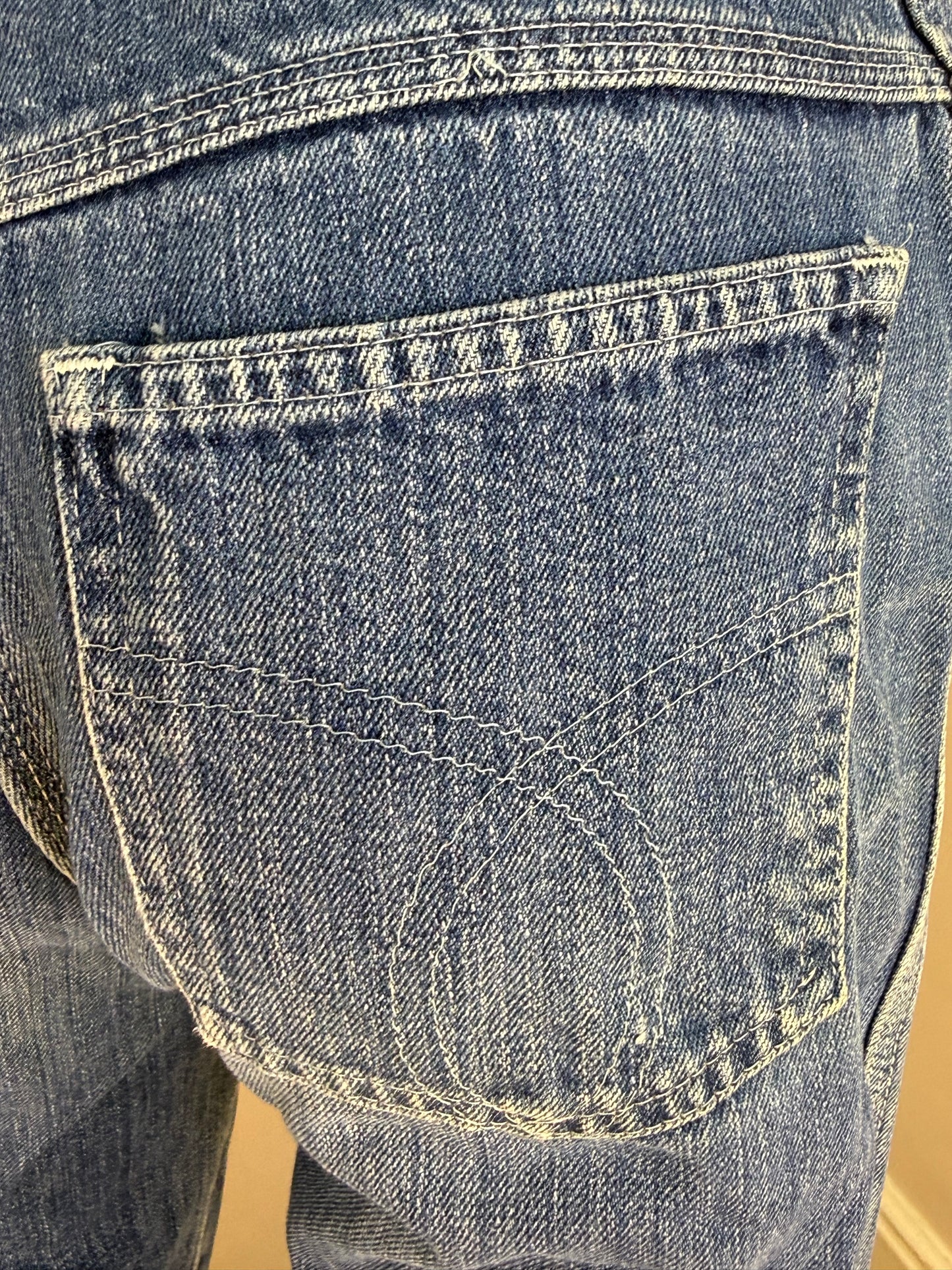 1970s/80s Blue Jeans, High Rise, Straight Leg, March One Size 0, 24.5"x31"