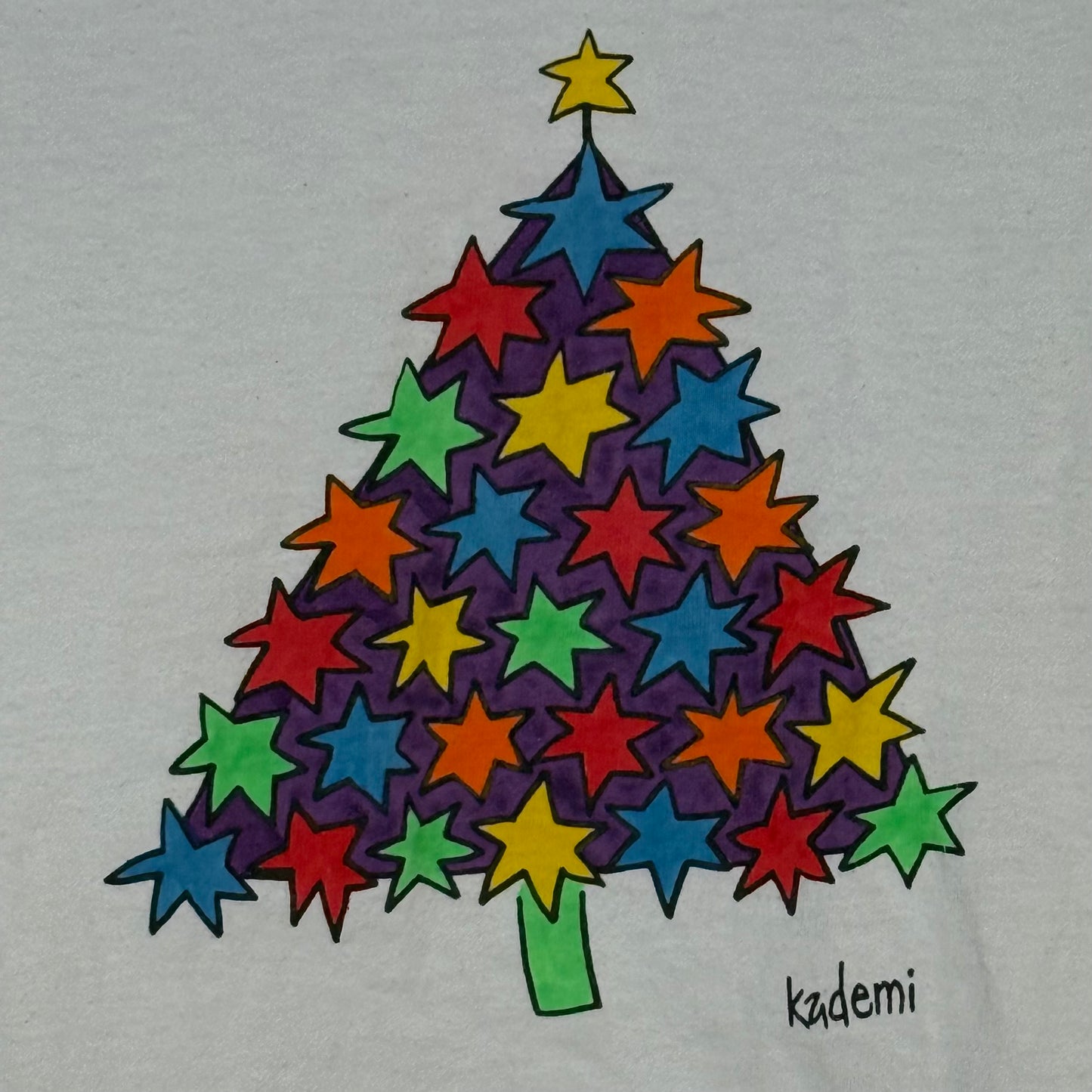 1990s Kids Christmas Tree Long Sleeve T-Shirt, Kademi, Anvil Size Small 6/7