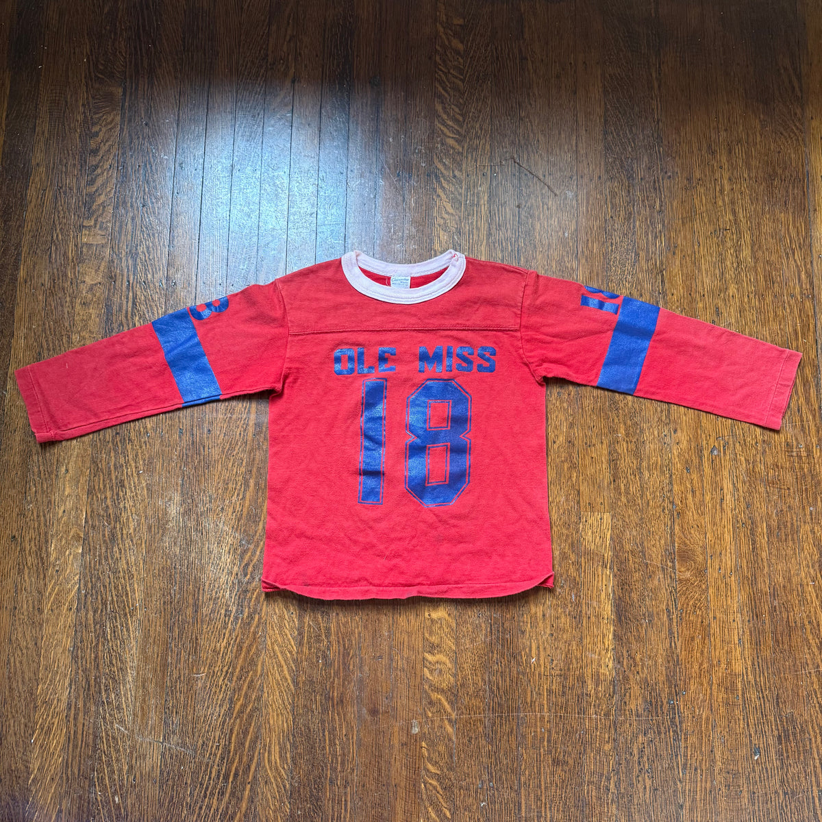 1960s/70s Kids' Ole Miss Archie Manning Jersey T-Shirt, Owenby Size 10/12, No. 18