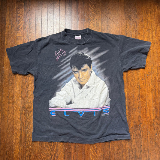 1980s Sincerely Elvis Presley T-shirt, First Team All American by LMI Size XL