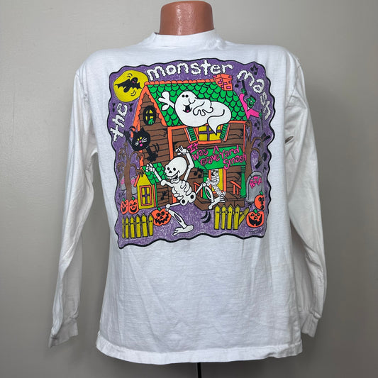 1990s The Monster Mash Long Sleeve T-Shirt, Threads of Fun 93, Hanes Size Large