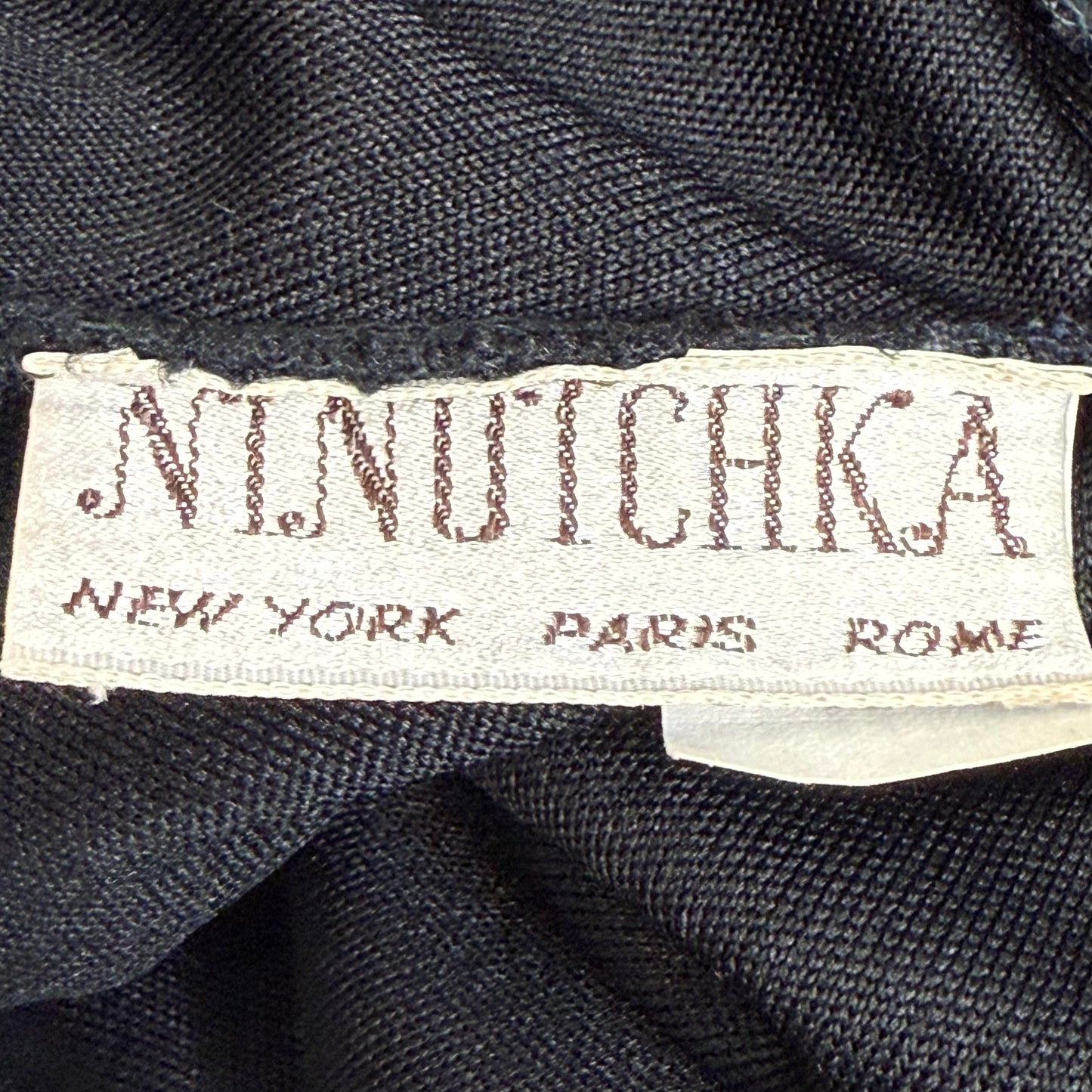 1970s Hand Painted Black Knitwear Set, Marilyn for Ninotchka Size Small, Sakowitz, Yellow Rose, Turtleneck Sweater, Maxi Skirt